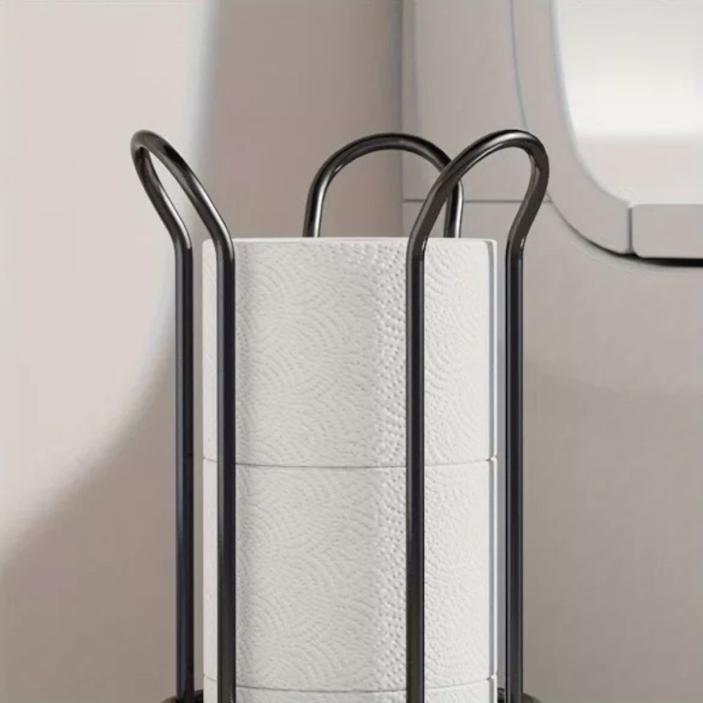 Freestanding Chrome Toilet Roll Stand
