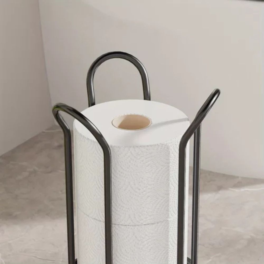 Freestanding Chrome Toilet Roll Stand