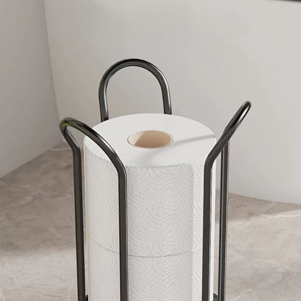 Freestanding Chrome Toilet Roll Stand