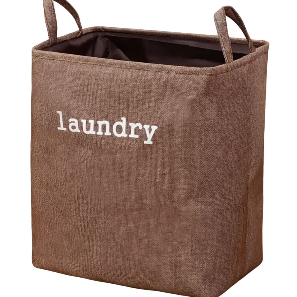Foldable Letter Print Fabric Laundry Basket