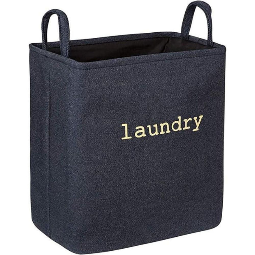 Foldable Letter Print Fabric Laundry Basket