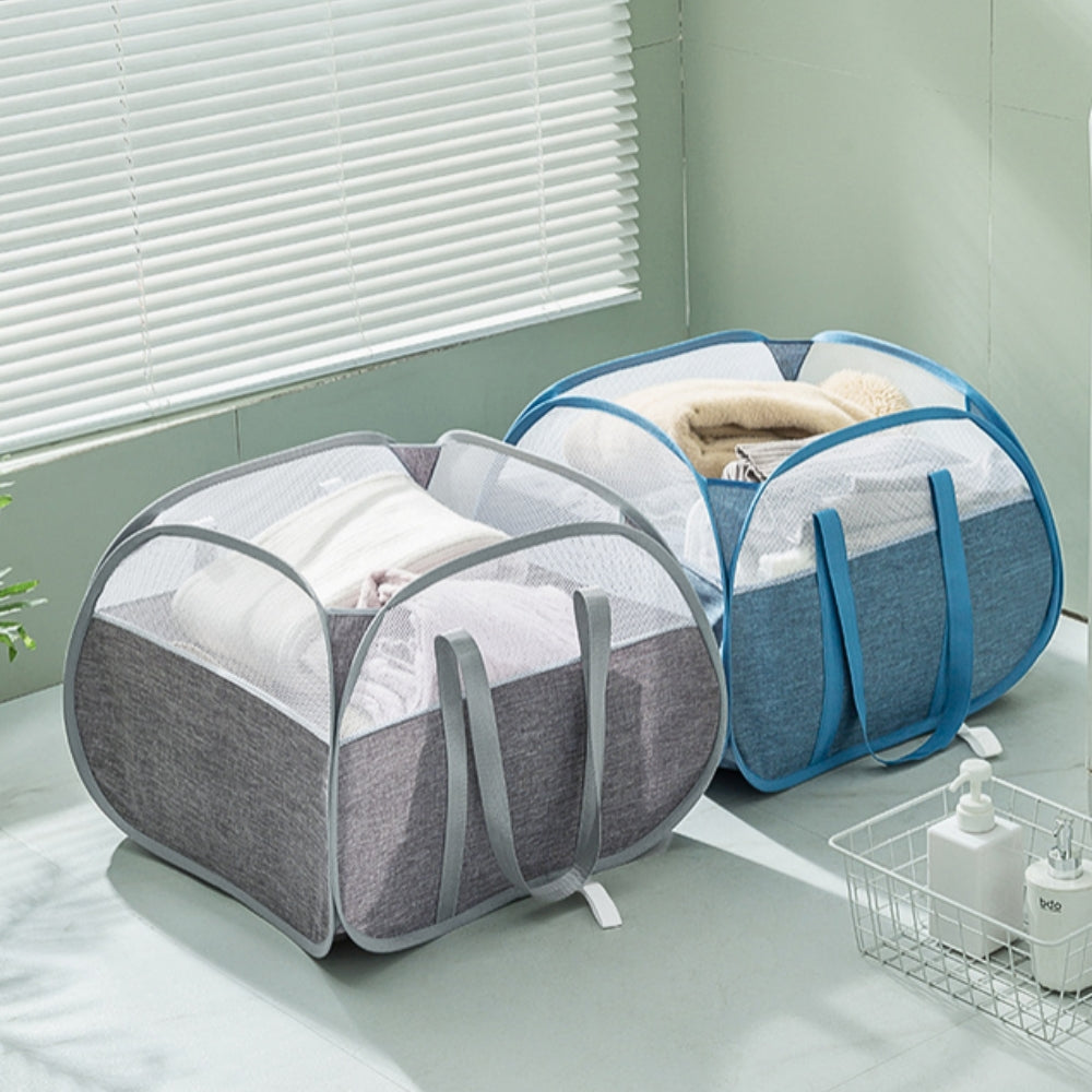 Collapsible Laundry Basket With Carry Handles