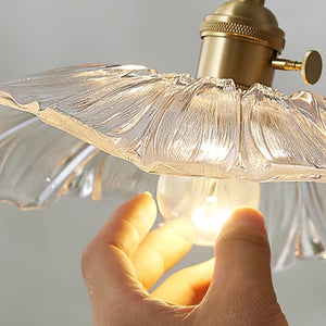 Fiora Vintage Floral Glass Pendant Lamp styled in a room
