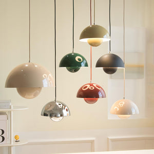Marlo Minimalist Sculptural Hemisphere Pendant Lamp