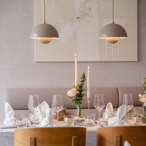 Marlo Minimalist Sculptural Hemisphere Pendant Lamp