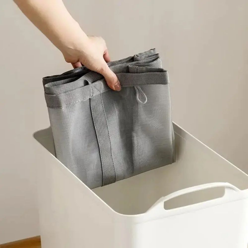 Foldable Nylon Mesh Laundry Basket