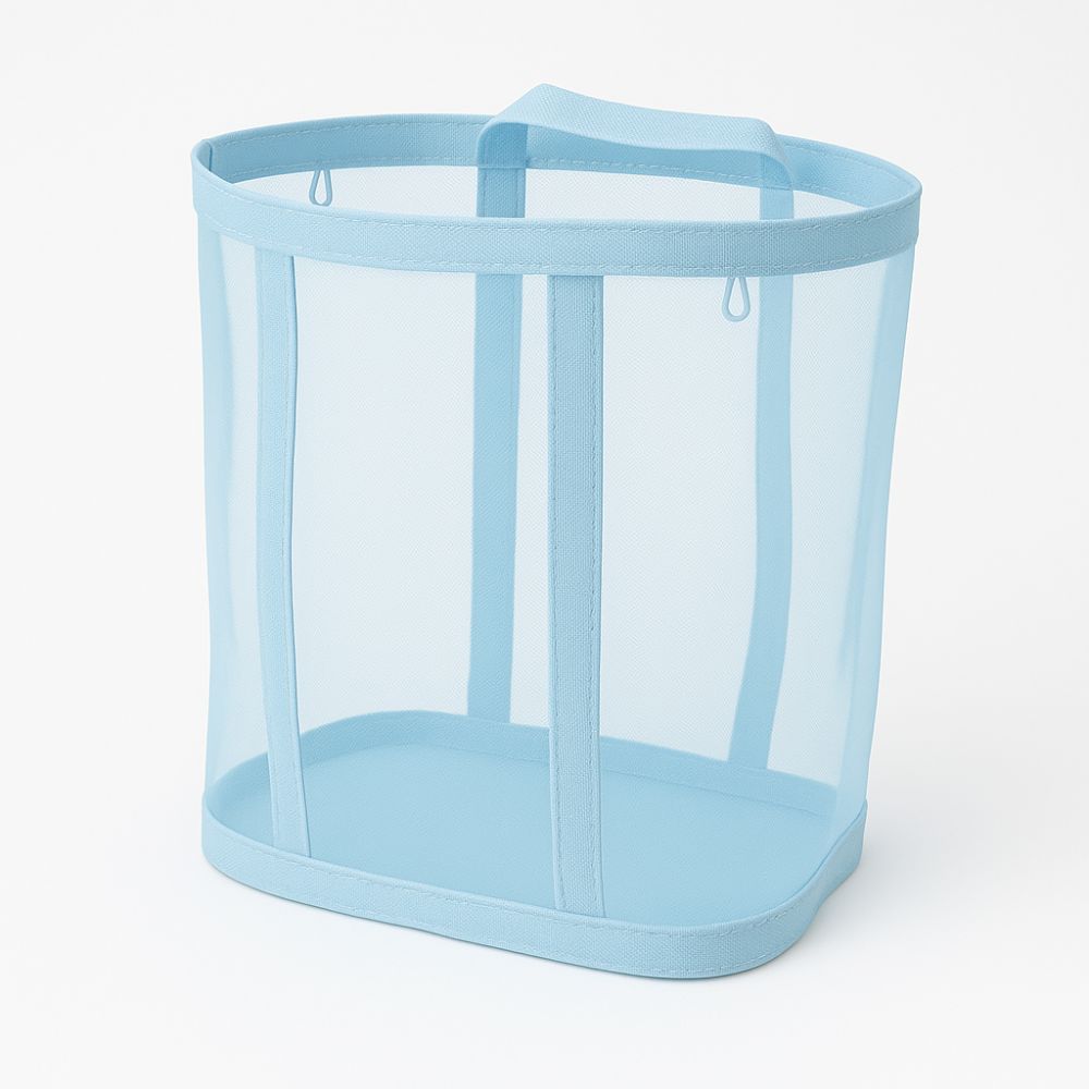 Foldable Nylon Mesh Laundry Basket