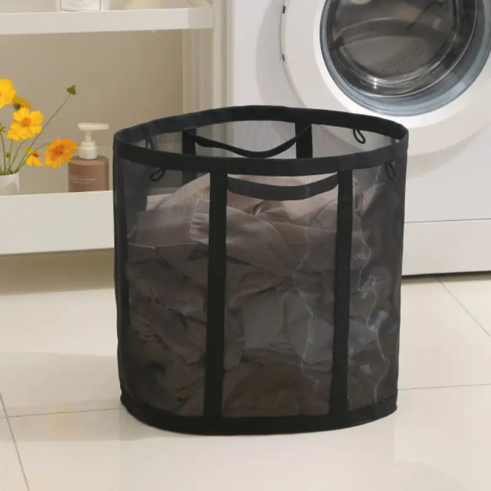 Foldable Nylon Mesh Laundry Basket