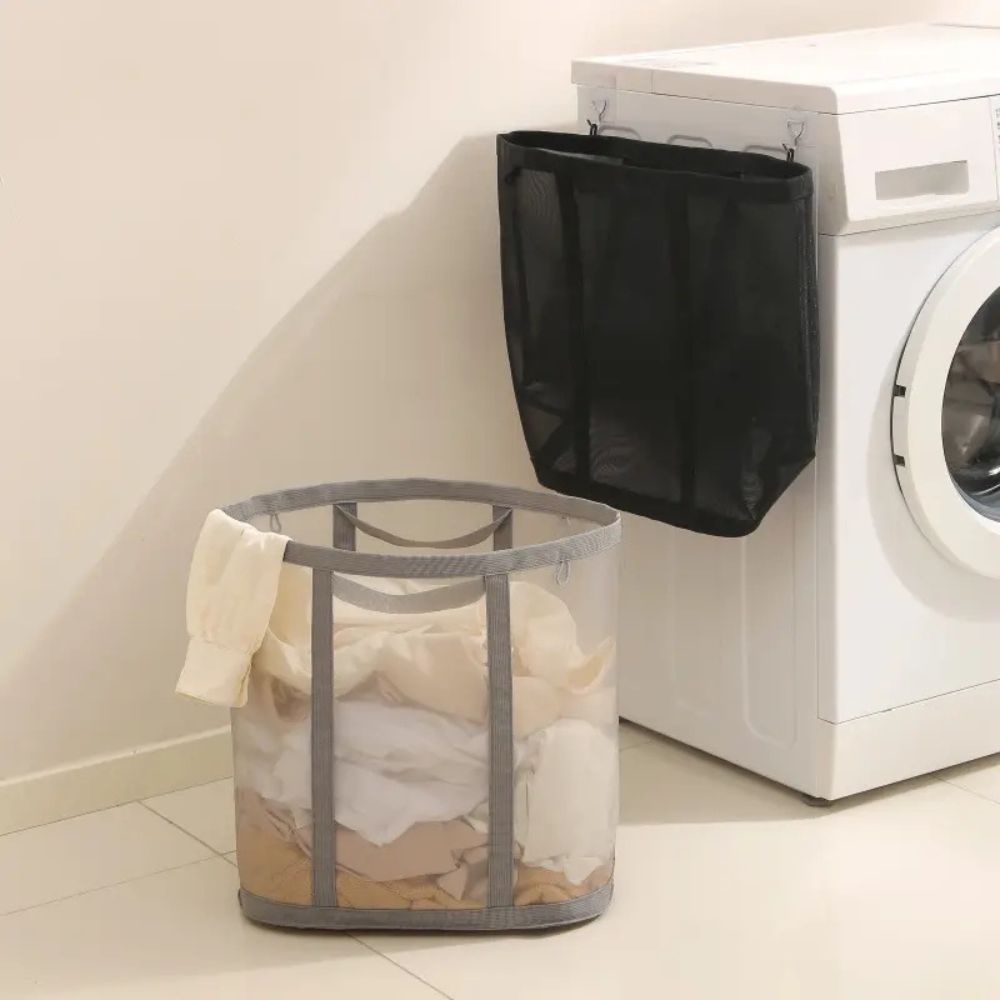 Foldable Nylon Mesh Laundry Basket