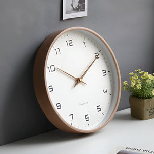 Nordic Minimalist Wood Frame Wall Clock