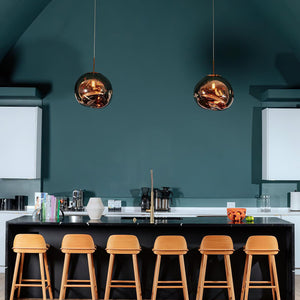 Orsa Retro Metallic Mirrored Dome Pendant Lamp