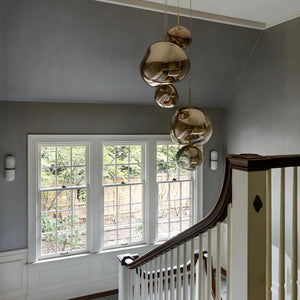 Orsa Retro Metallic Mirrored Dome Pendant Lamp