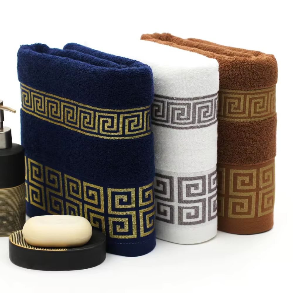 2 Piece Cotton Terry Bath and Hand Towel Set