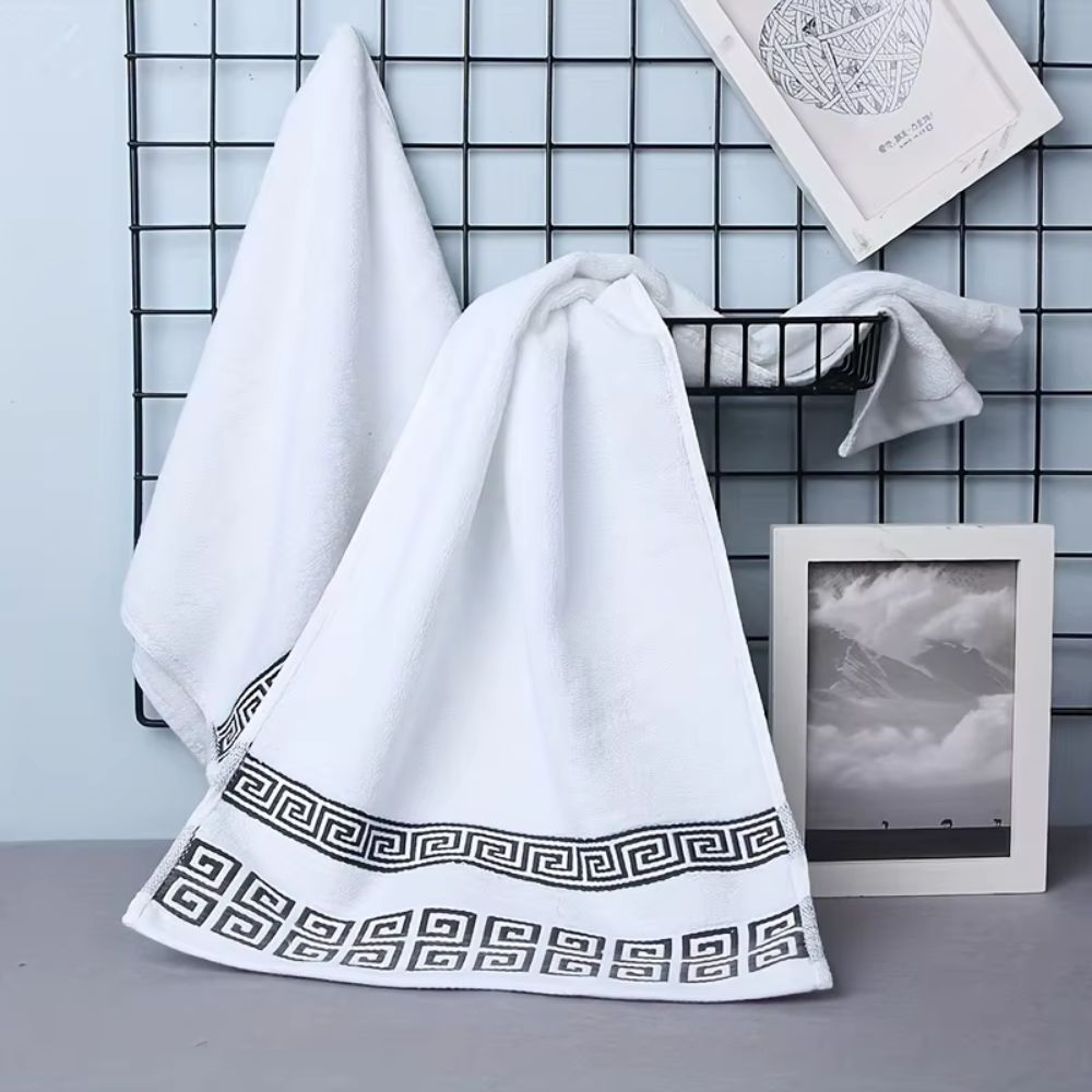 2 Piece Cotton Terry Bath and Hand Towel Set