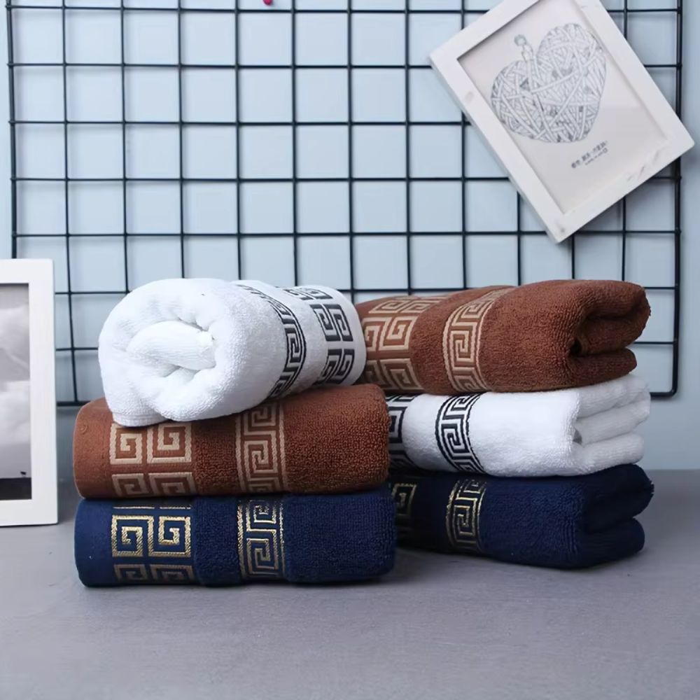 2 Piece Cotton Terry Bath and Hand Towel Set