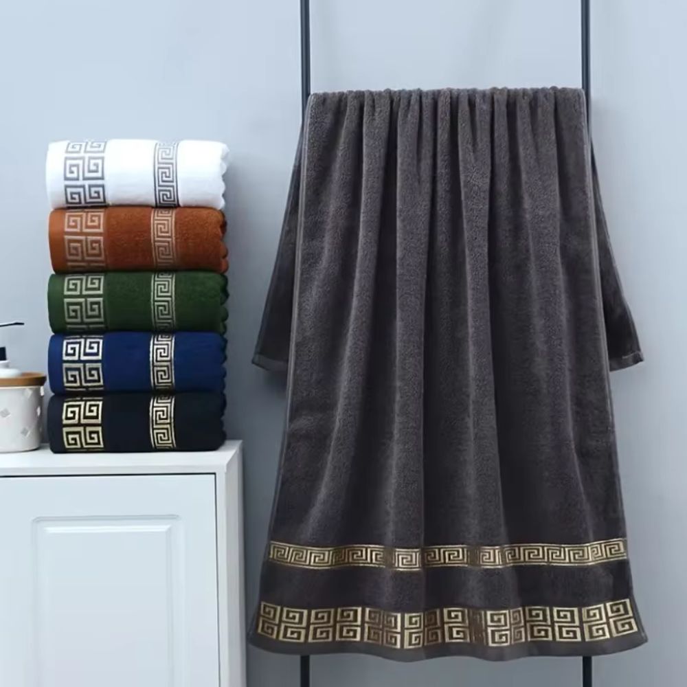 2 Piece Cotton Terry Bath and Hand Towel Set
