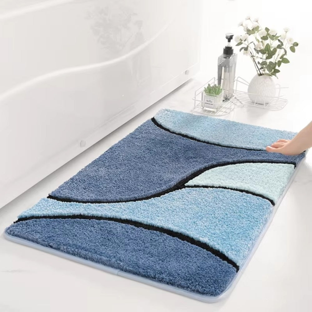 Plush Absorbent Non Slip Microfiber Bathroom Mat