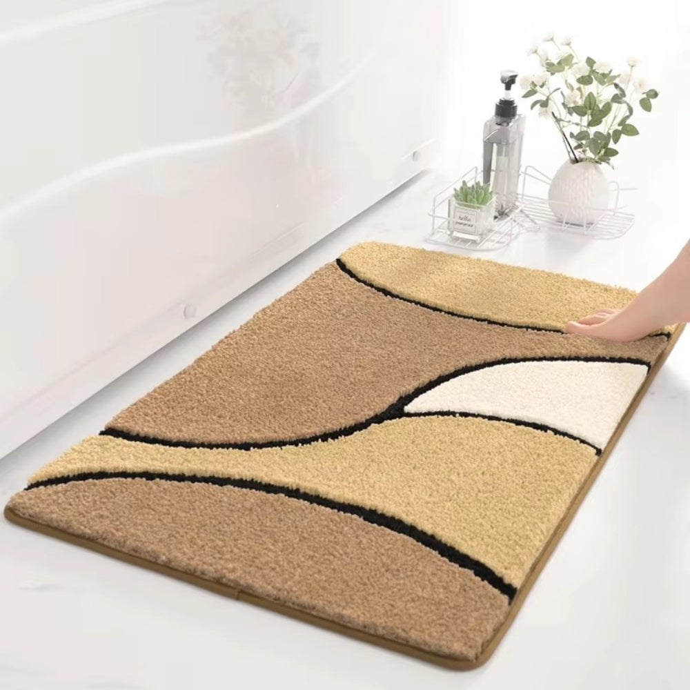 Plush Absorbent Non Slip Microfiber Bathroom Mat