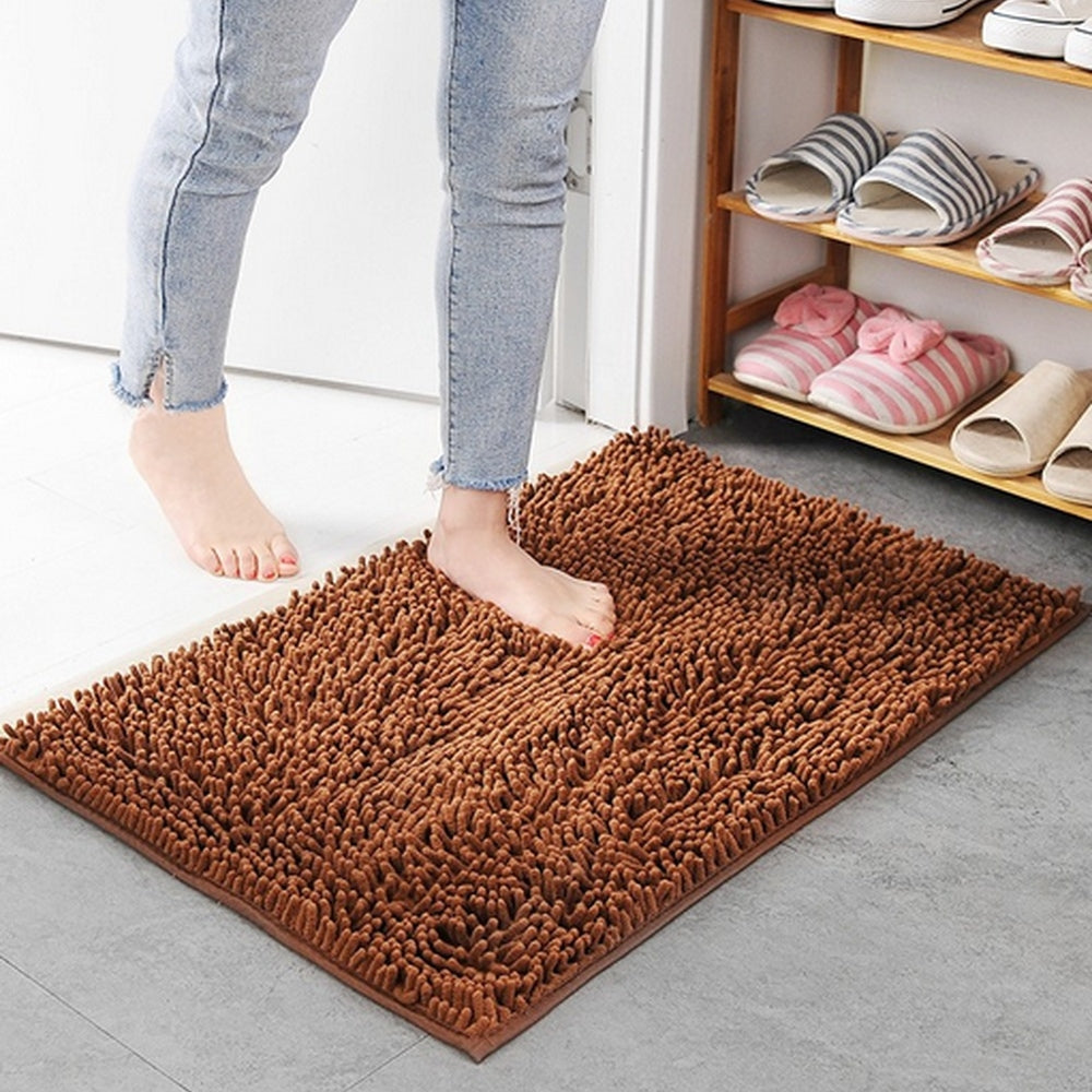 Absorbent Chenille Memory Foam Bath Mat