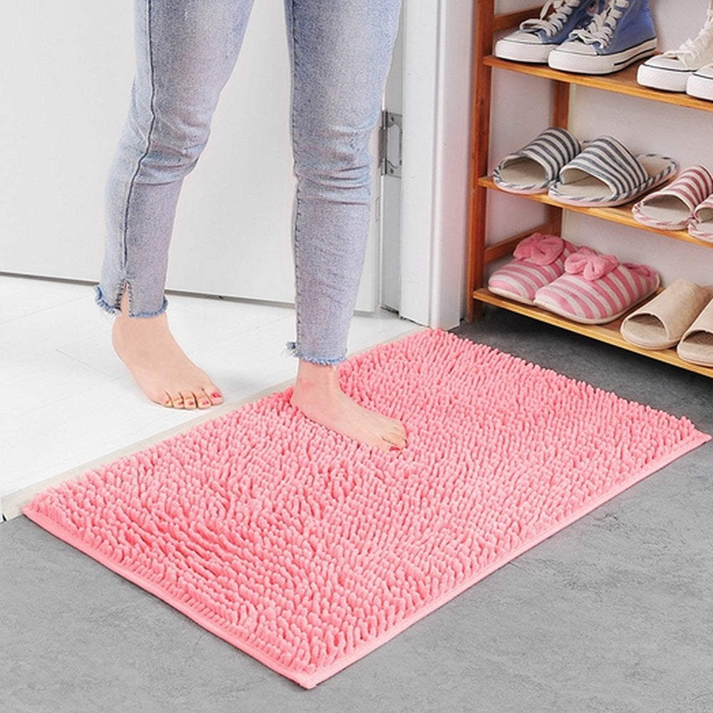 Absorbent Chenille Memory Foam Bath Mat