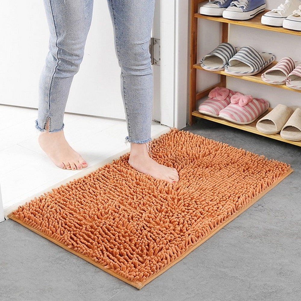 Absorbent Chenille Memory Foam Bath Mat