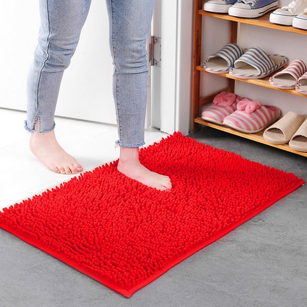 Absorbent Chenille Memory Foam Bath Mat