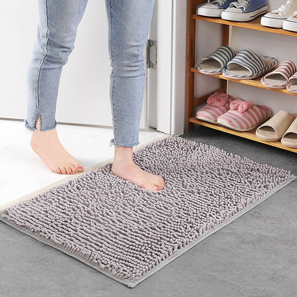 Absorbent Chenille Memory Foam Bath Mat