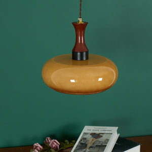Verano Vintage Smoked Glass Plug In Pendant Lamp