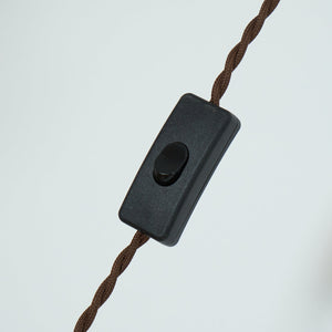 Verano Vintage Smoked Glass Plug In Pendant Lamp