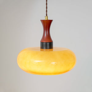 Verano Vintage Smoked Glass Plug In Pendant Lamp