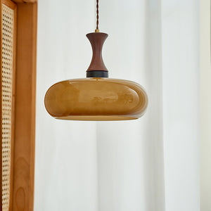 Verano Vintage Smoked Glass Plug In Pendant Lamp