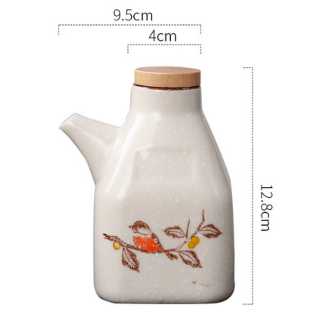 Hand Painted Ceramic Soy Sauce and Oil Dispenser