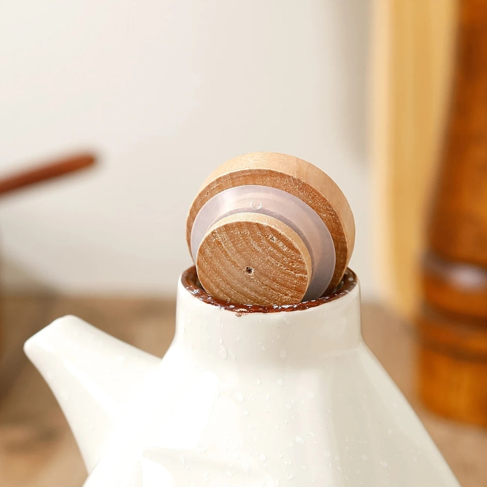 Hand Painted Ceramic Soy Sauce and Oil Dispenser