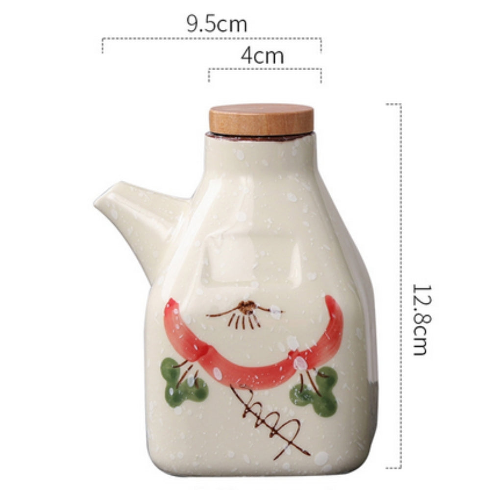 Hand Painted Ceramic Soy Sauce and Oil Dispenser