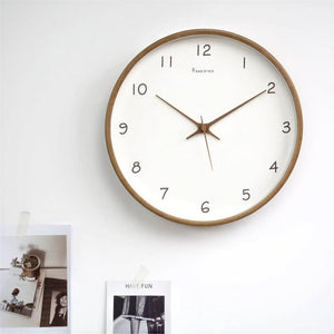 Modern Silent Wooden Analog Wall Clock
