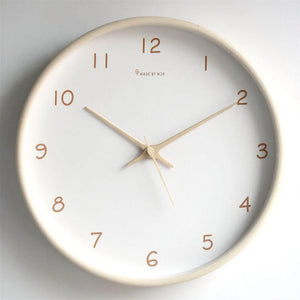 Modern Silent Wooden Analog Wall Clock