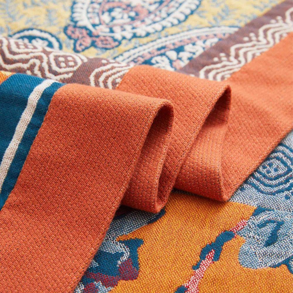 Nordic Sunburst Cotton Throw Blanket