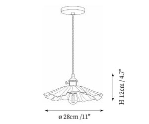 Fiora Vintage Floral Glass Pendant Lamp