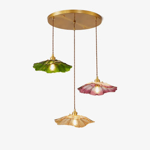 Fiora Vintage Floral Glass Pendant Lamp