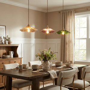 Fiora Vintage Floral Glass Pendant Lamp