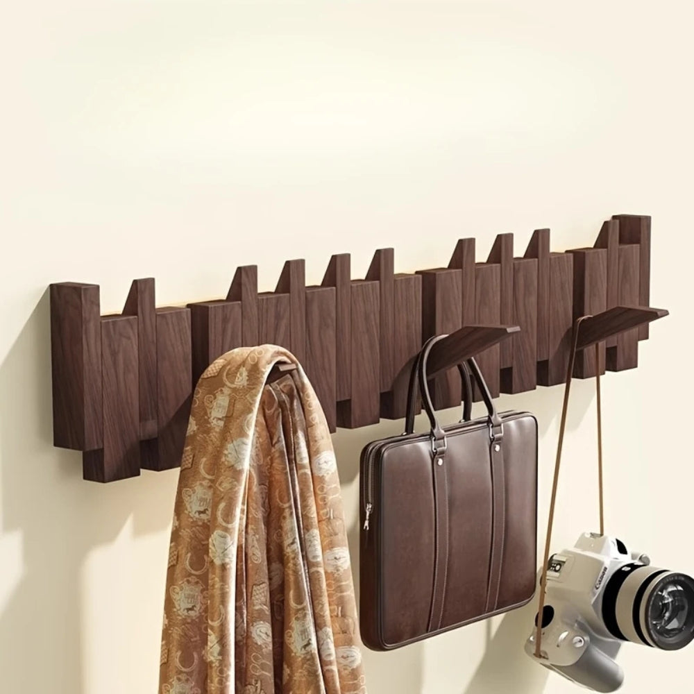 Piano Wooden Foldable Flip Hook Wall Rack