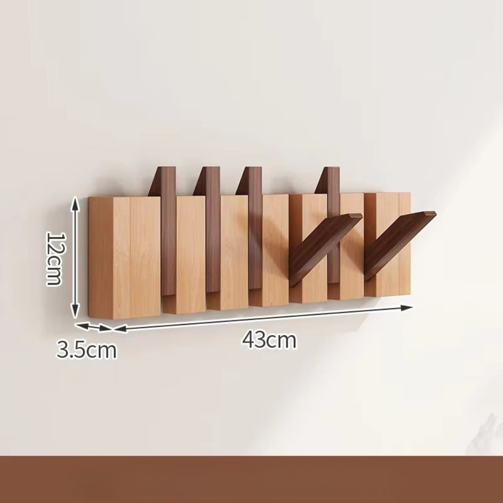 Piano Wooden Foldable Flip Hook Wall Rack