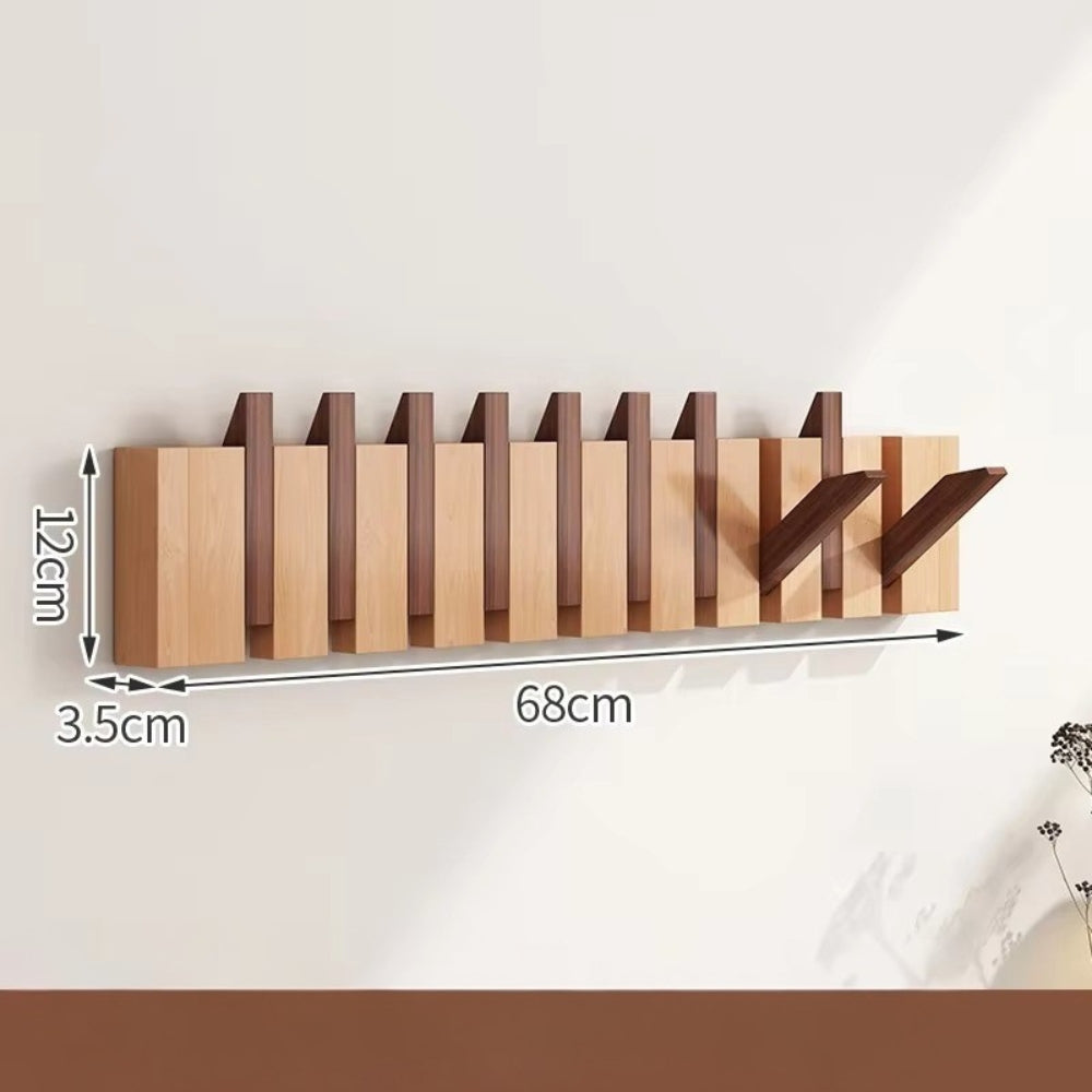 Piano Wooden Foldable Flip Hook Wall Rack