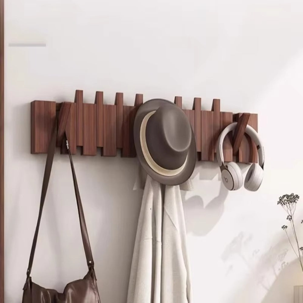 Piano Wooden Foldable Flip Hook Wall Rack