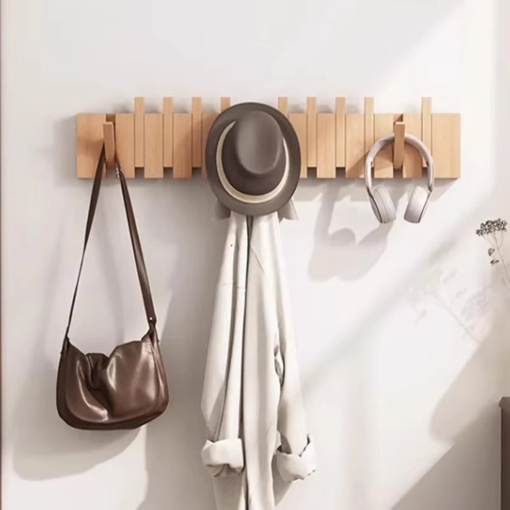 Piano Wooden Foldable Flip Hook Wall Rack