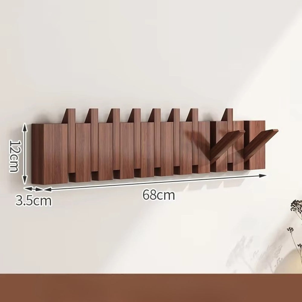 Piano Wooden Foldable Flip Hook Wall Rack