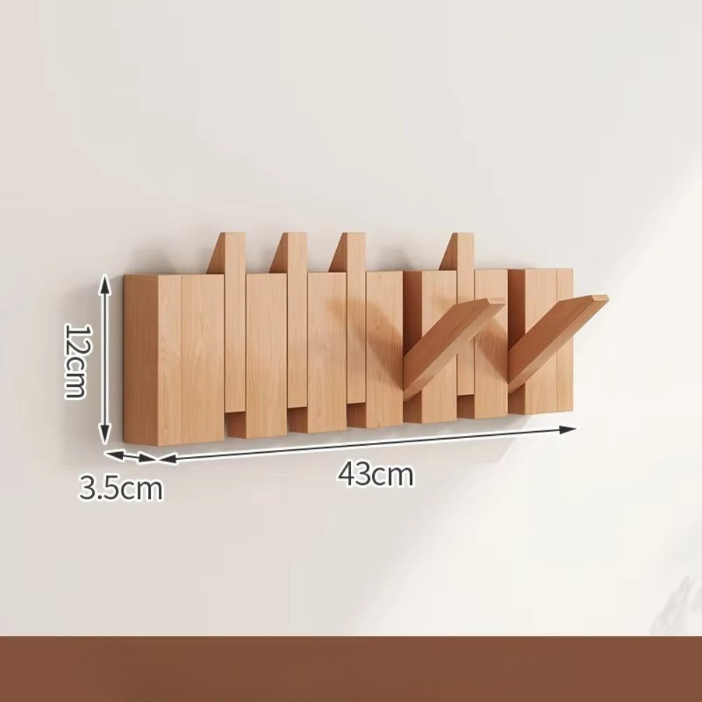 Piano Wooden Foldable Flip Hook Wall Rack