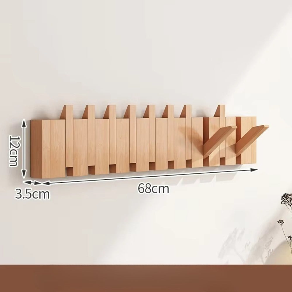 Piano Wooden Foldable Flip Hook Wall Rack