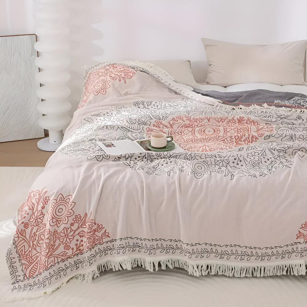 Scandinavian Reversible Jacquard Cotton Blanket