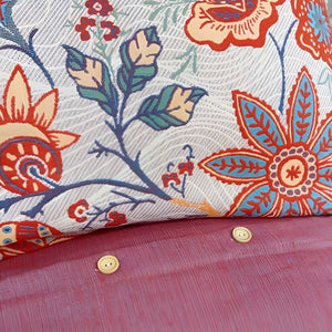 Rustic Floral Boho Cotton Pillowcases, 2 Pack